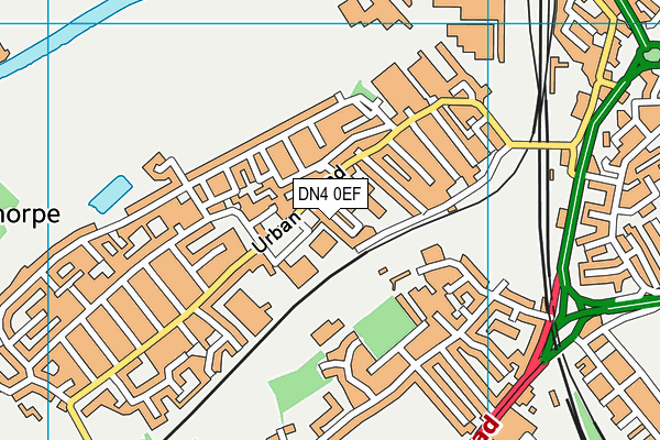 DN4 0EF map - OS VectorMap District (Ordnance Survey)