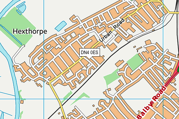 DN4 0ES map - OS VectorMap District (Ordnance Survey)
