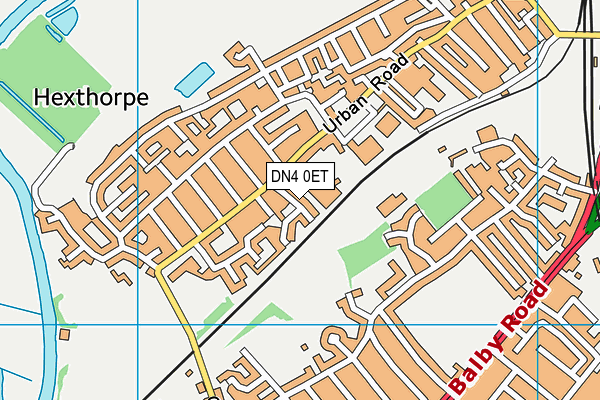 DN4 0ET map - OS VectorMap District (Ordnance Survey)