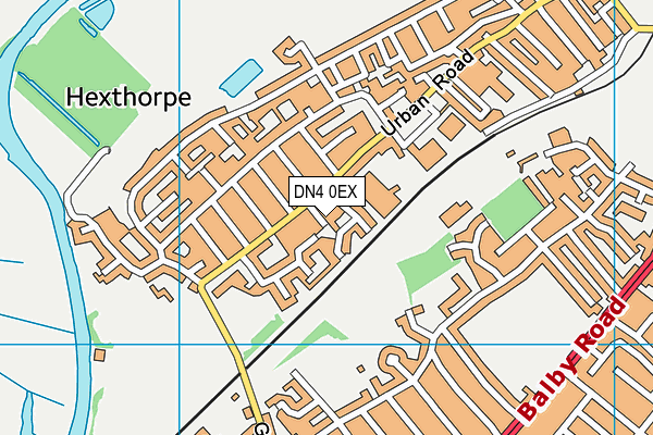 DN4 0EX map - OS VectorMap District (Ordnance Survey)