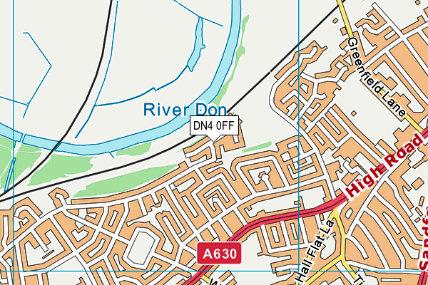 DN4 0FF map - OS VectorMap District (Ordnance Survey)