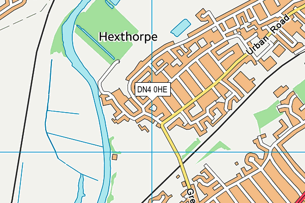 DN4 0HE map - OS VectorMap District (Ordnance Survey)