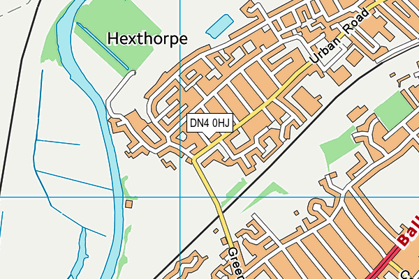 DN4 0HJ map - OS VectorMap District (Ordnance Survey)