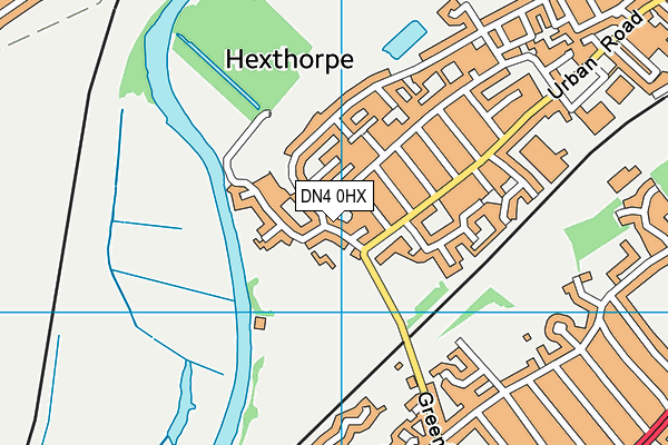 DN4 0HX map - OS VectorMap District (Ordnance Survey)