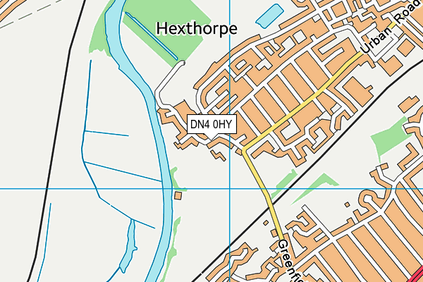 DN4 0HY map - OS VectorMap District (Ordnance Survey)