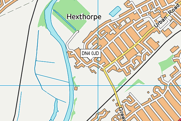 DN4 0JD map - OS VectorMap District (Ordnance Survey)