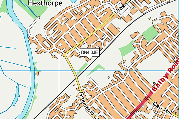 DN4 0JE map - OS VectorMap District (Ordnance Survey)