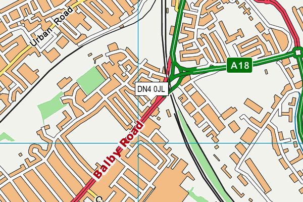 DN4 0JL map - OS VectorMap District (Ordnance Survey)