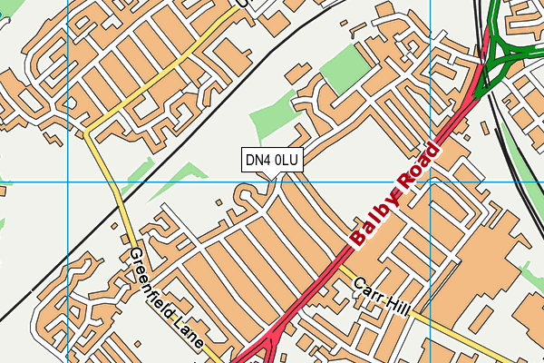 DN4 0LU map - OS VectorMap District (Ordnance Survey)