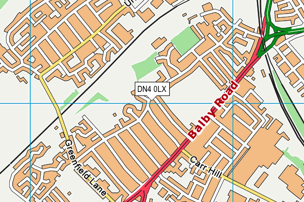 DN4 0LX map - OS VectorMap District (Ordnance Survey)