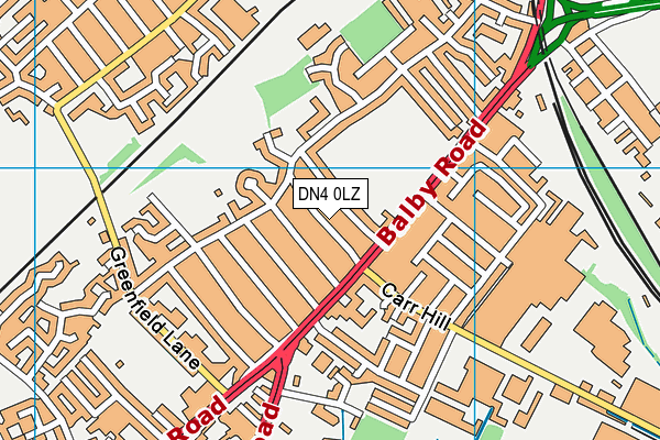 DN4 0LZ map - OS VectorMap District (Ordnance Survey)