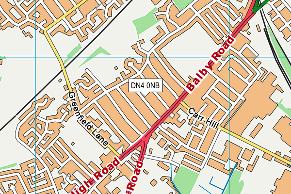 DN4 0NB map - OS VectorMap District (Ordnance Survey)