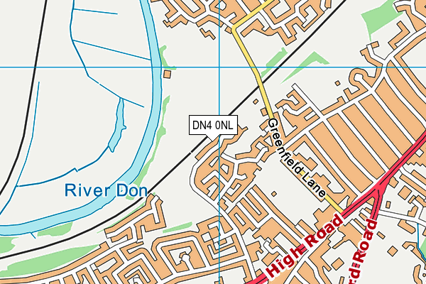Hexthorpe Flats map (DN4 0NL) - OS VectorMap District (Ordnance Survey)