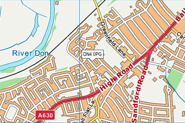 DN4 0PG map - OS VectorMap District (Ordnance Survey)