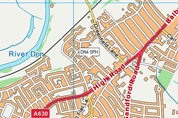 DN4 0PH map - OS VectorMap District (Ordnance Survey)