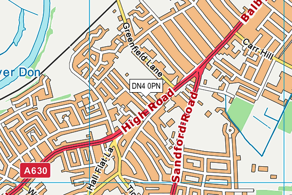 DN4 0PN map - OS VectorMap District (Ordnance Survey)