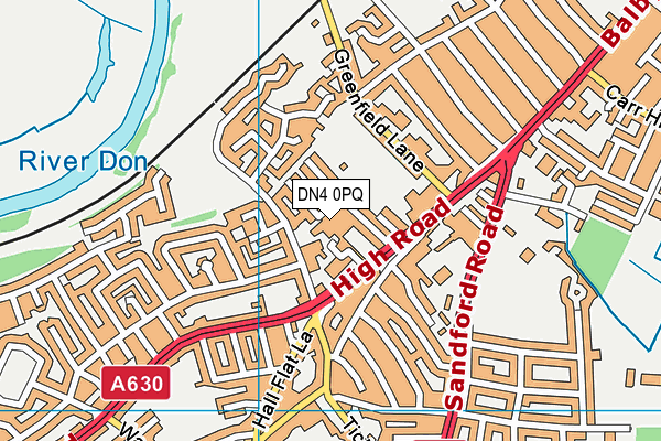 DN4 0PQ map - OS VectorMap District (Ordnance Survey)