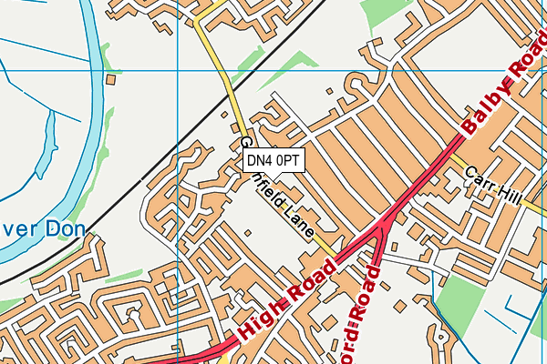 DN4 0PT map - OS VectorMap District (Ordnance Survey)