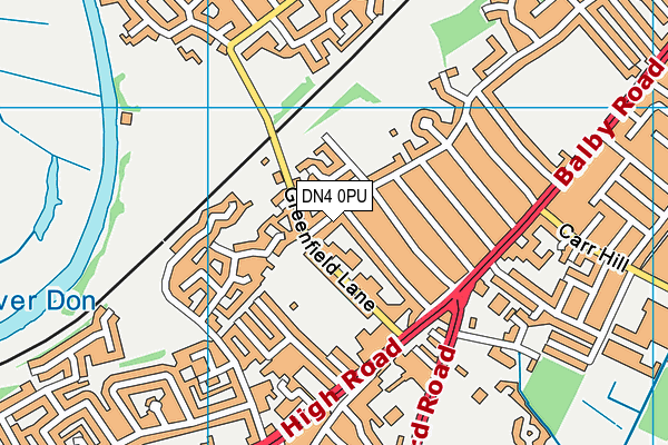 DN4 0PU map - OS VectorMap District (Ordnance Survey)