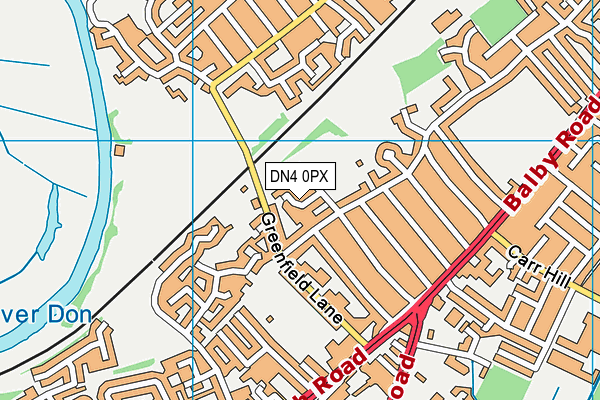 DN4 0PX map - OS VectorMap District (Ordnance Survey)