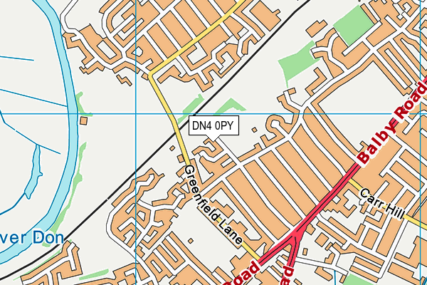 DN4 0PY map - OS VectorMap District (Ordnance Survey)