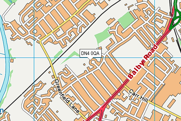 DN4 0QA map - OS VectorMap District (Ordnance Survey)