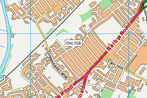 DN4 0QB map - OS VectorMap District (Ordnance Survey)