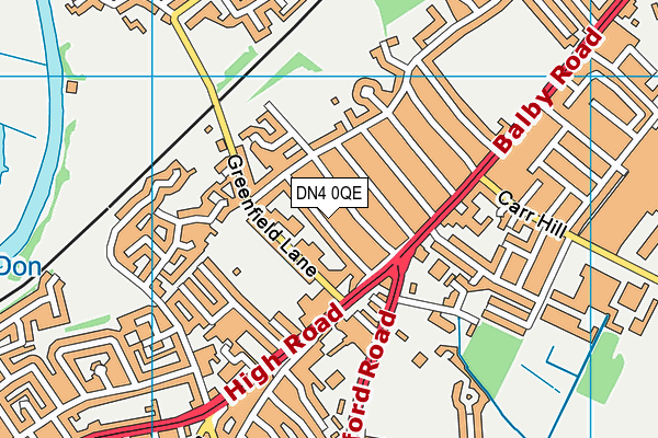 DN4 0QE map - OS VectorMap District (Ordnance Survey)