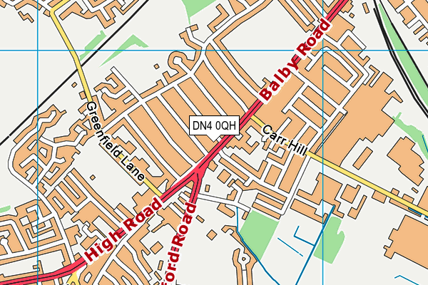 DN4 0QH map - OS VectorMap District (Ordnance Survey)