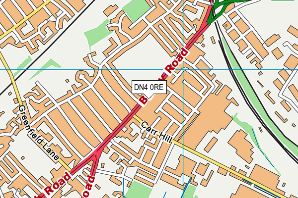 DN4 0RE map - OS VectorMap District (Ordnance Survey)