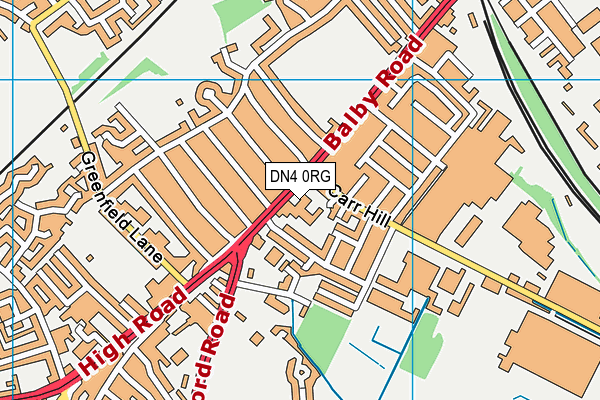 DN4 0RG map - OS VectorMap District (Ordnance Survey)