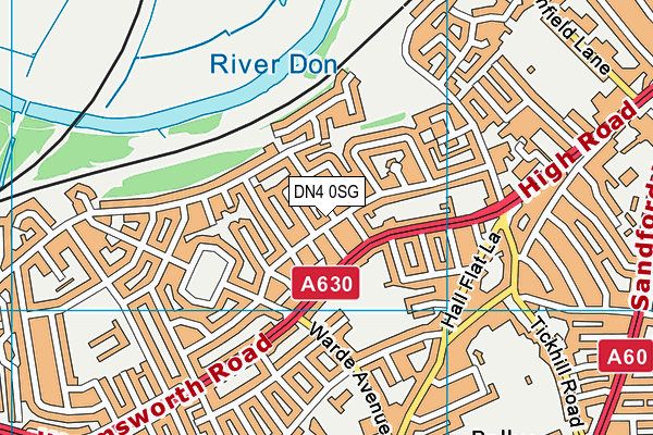 DN4 0SG map - OS VectorMap District (Ordnance Survey)