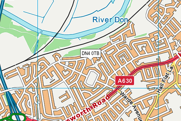 DN4 0TB map - OS VectorMap District (Ordnance Survey)