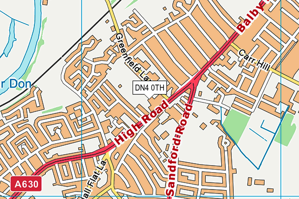 DN4 0TH map - OS VectorMap District (Ordnance Survey)