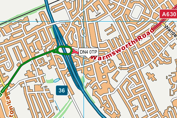 DN4 0TP map - OS VectorMap District (Ordnance Survey)