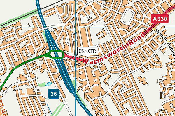 DN4 0TR map - OS VectorMap District (Ordnance Survey)