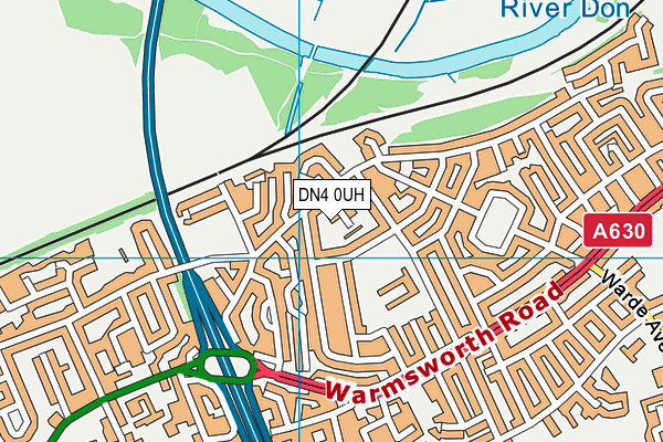 DN4 0UH map - OS VectorMap District (Ordnance Survey)