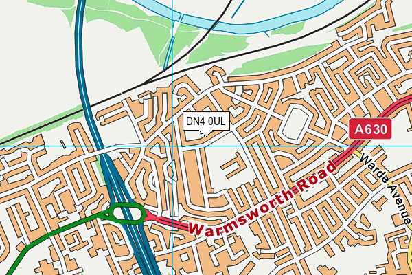 DN4 0UL map - OS VectorMap District (Ordnance Survey)