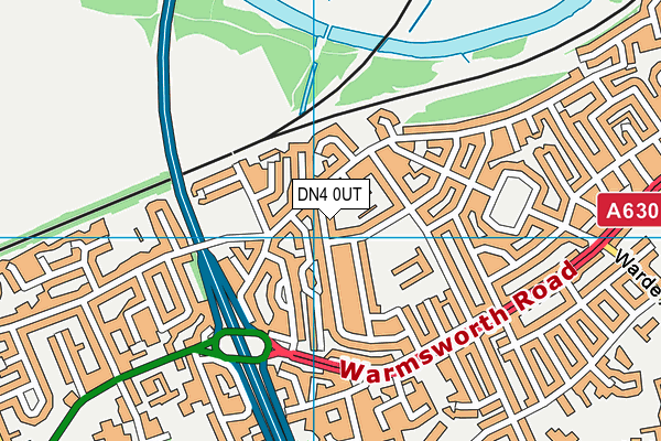 DN4 0UT map - OS VectorMap District (Ordnance Survey)