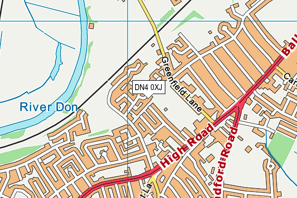 DN4 0XJ map - OS VectorMap District (Ordnance Survey)