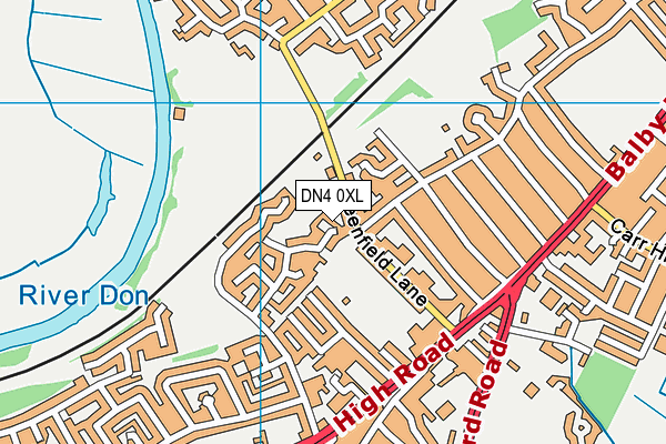 DN4 0XL map - OS VectorMap District (Ordnance Survey)