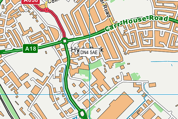 DN4 5AE map - OS VectorMap District (Ordnance Survey)