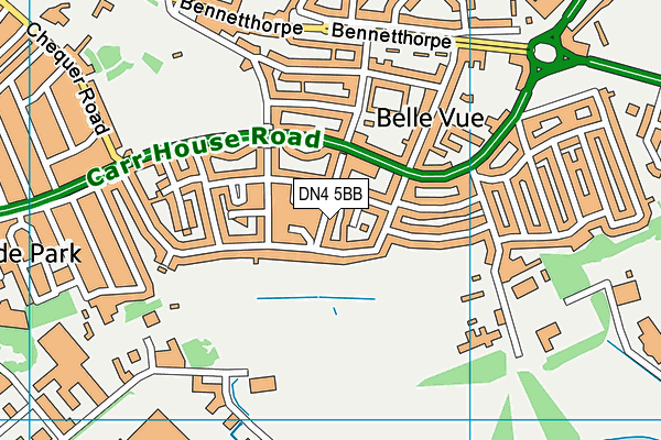 DN4 5BB map - OS VectorMap District (Ordnance Survey)