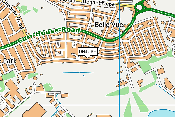 DN4 5BE map - OS VectorMap District (Ordnance Survey)