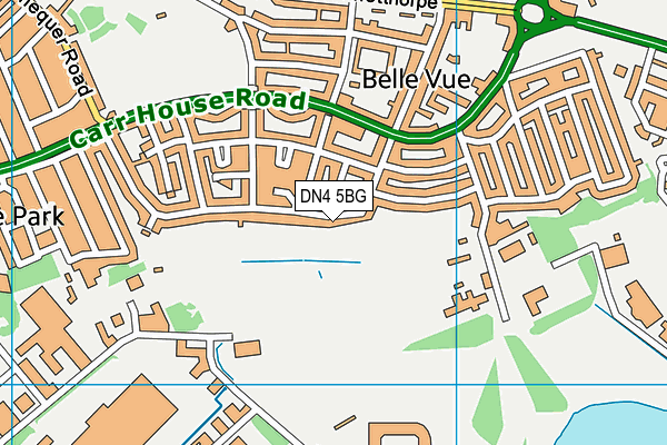 DN4 5BG map - OS VectorMap District (Ordnance Survey)