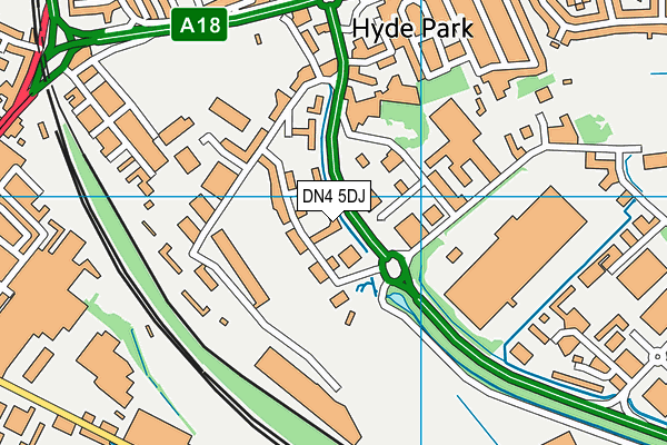 DN4 5DJ map - OS VectorMap District (Ordnance Survey)