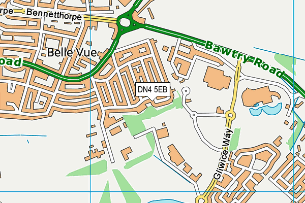 DN4 5EB map - OS VectorMap District (Ordnance Survey)