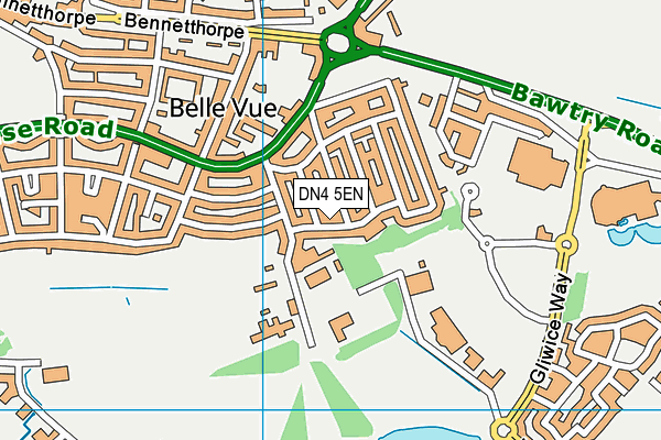 DN4 5EN map - OS VectorMap District (Ordnance Survey)