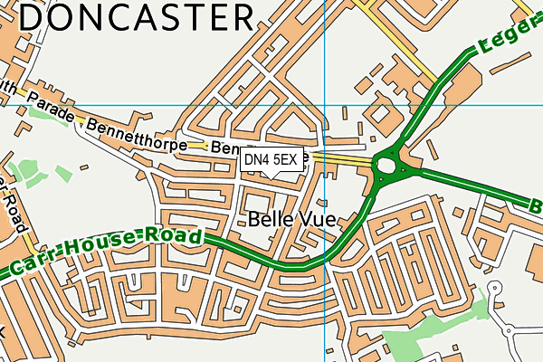 DN4 5EX map - OS VectorMap District (Ordnance Survey)