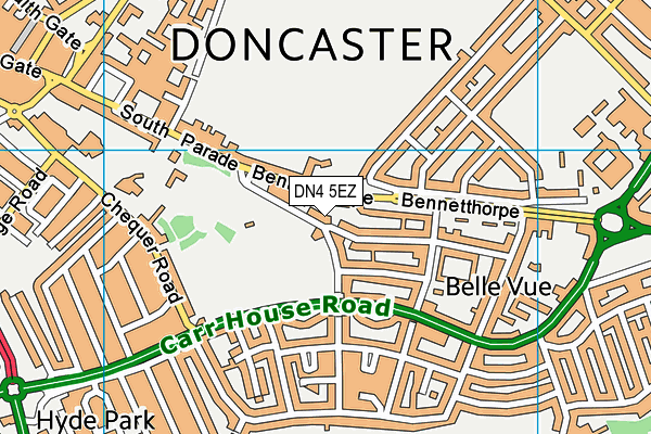 DN4 5EZ map - OS VectorMap District (Ordnance Survey)